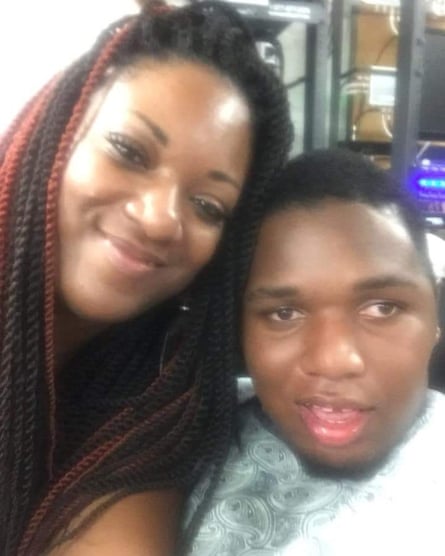 DeAndra Dycus and her son DeAndre Knox, 18. DeAndre was shot in the head at 13 years old, leaving him severely disabled.