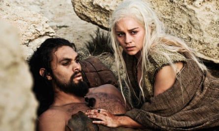 ‘Unless you read the books, it was impossible to keep up’ ... Emilia Clarke as Daenerys and Jason Momoa as Khal Drogo in season one of Game of Thrones.
