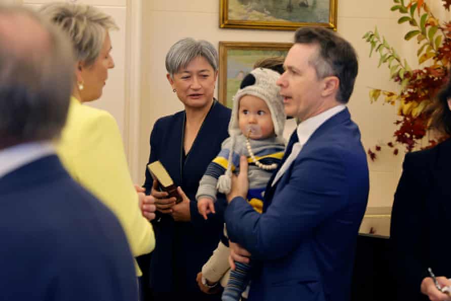 Penny Wong, Atticus and Jason Clare
