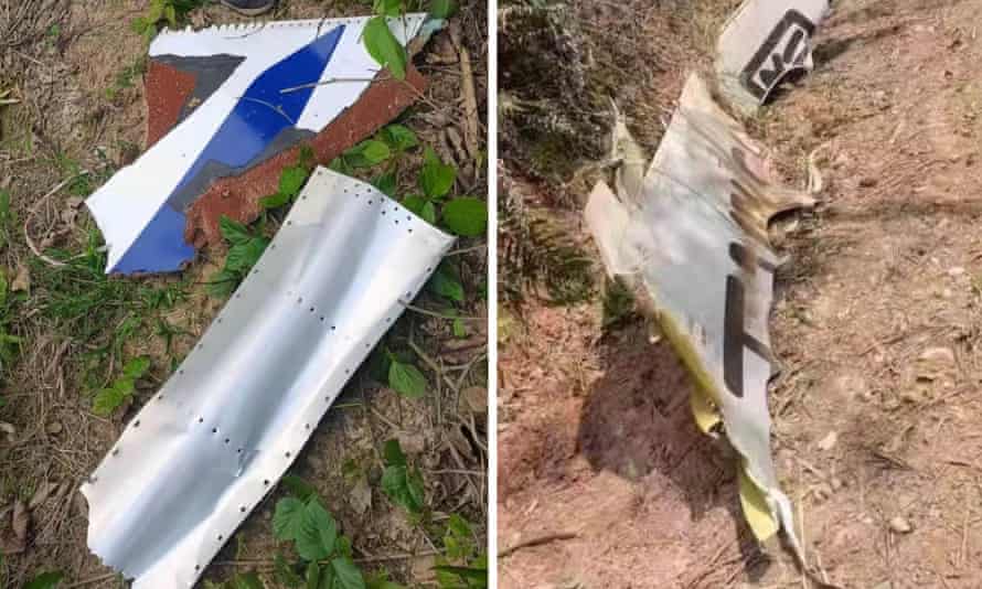 Pictures from the scene of a Boeing 737 crash in south China.