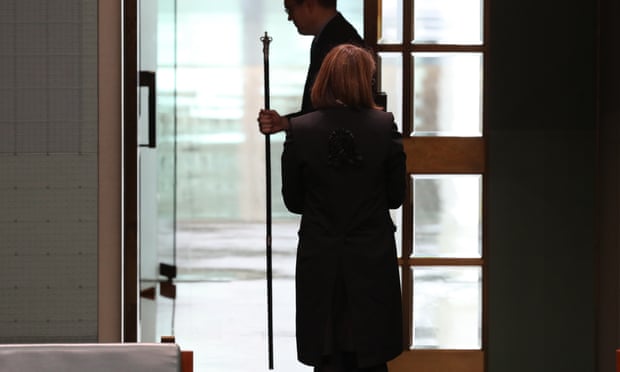 The black rod is carried at Parliament House in Canberra