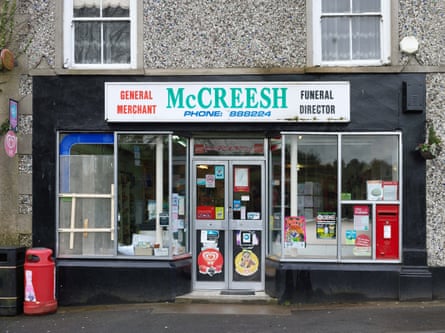 McCreesh general merchant and funeral directors, Forkhill. South Armagh, Northern Ireland 2017.