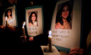 Thousands took part in candlelit vigils and protests following Savita Halappanavarâs death in 2012.