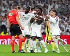 Real Madrid’s Vinícius Júnior sent off for hair pulling in victory over Villarreal
