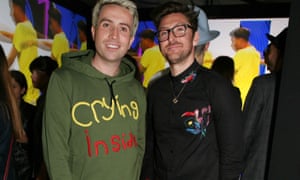 Nick Grimshaw (left) with Henry Holland in Holland House sweater.
