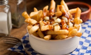 Classic poutine, with chips, gravy and cheese curd.