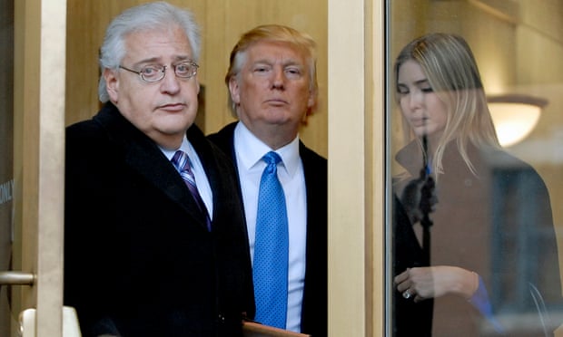 David Friedman, Donald Trump and Ivanka Trump leave bankruptcy court in Camden, New Jersey in February 2010.