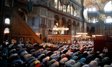 Friday prayers at Hagia Sophia