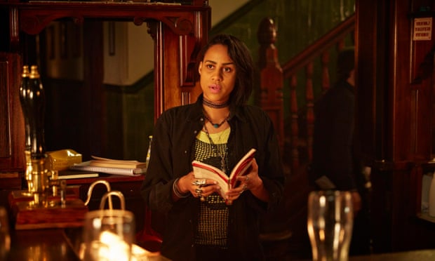 Ashton in a bar as Vod in Fresh Meat.