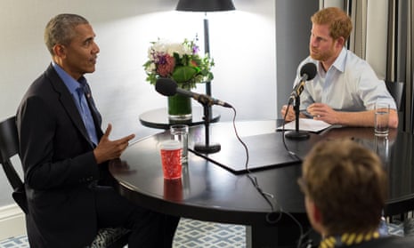 Prince Harry interviews Barack Obama in Toronto.