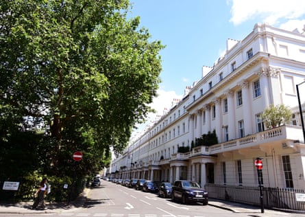 A residential street in Belgravia, London.