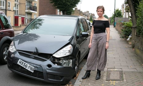 Jacqueline Green's smashed car