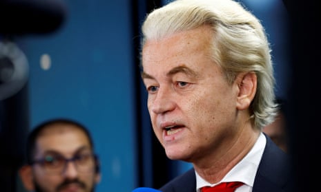 Geert Wildersmeets the press as Dutch parties’ lead candidates meet for the first time after elections