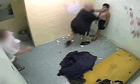 A screengrab of historical abuses against juvenile prisoners at Don Dale Youth Detention Centre in Berrimah, NT, Australia. The footage was obtained by ABC’s Four Corners and was screened in July 2016.