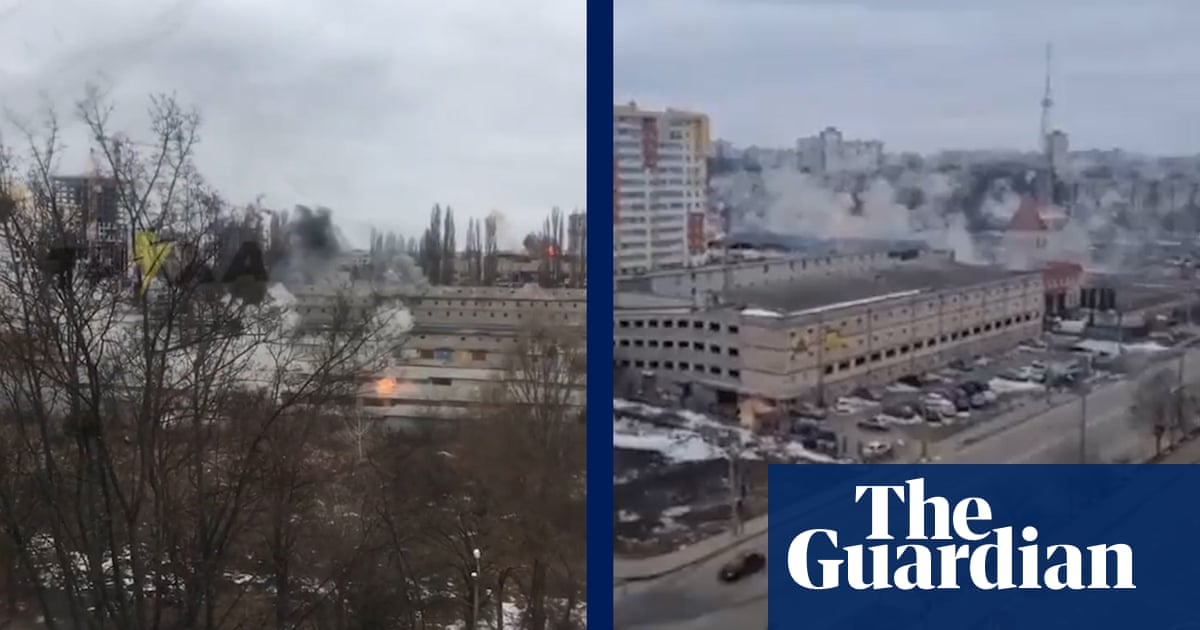 Ukraine: Russian rockets strike buildings in Kharkiv – video