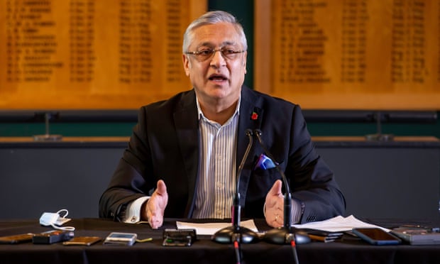Kamlesh Patel faces the press after taking over as Yorkshire CCC chairman in November