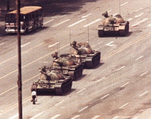 A man stands in front of a convoy of tanks in Beijing, 5 June, 1989. Tsang was one of several photojournalists near the square, photographing army vehicles as they began to depart. A man carrying two shopping bags walked out to confront a line of tanks. “When I released the shutter, it didn’t occur to me that ‘Wow, this is a great shot’”. It was only when he returned to Hong Kong he realized how much of a global icon the picture had become. To this day, the identity of Tank Man remains unknown but the image stands as a reminder of a key moment in the country’s history