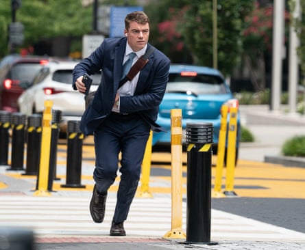 Gabriel Basso as Deputy National Security Advisor Jake Baerington in A House of Dynamite.