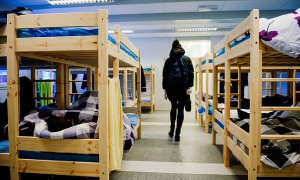 An arrival centre for refugees in northern Norway, November 2015. 
