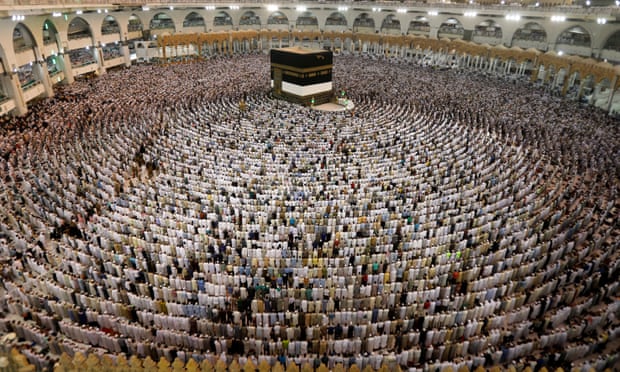 Muslims pray during the annual Haj pilgrimage in Mecca, in Saudi Arabia.