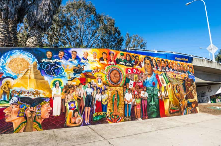 A historical mural at Chicano Park, San Diego. Oportun has sued more than 6,500 people in San Diego county since 2017.