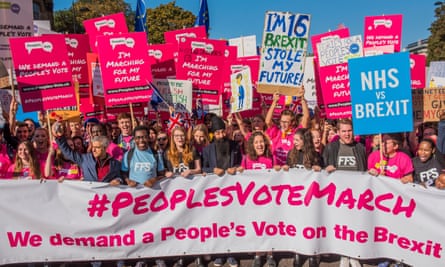 The People’s Vote march for a second Brexit vote in London on 20 October