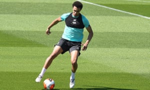 Trent Alexander-Arnold, on return to training after lockdown, is the only young player in Liverpool’s first-team.