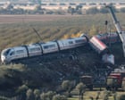 Spain begins mourning period after train crash as search continues for victims in wreckage