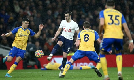 Harry Winks, in action during Tottenham’s Premier League game against Southampton, is back in favour under Antonio Conte.