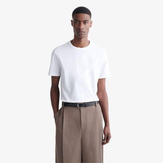 Cos brushed-cotton T-shirt, in white.