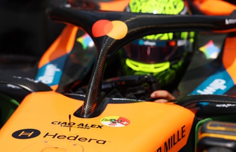 A tribute to Alex Zanardi on Lando Norris’ McLaren.