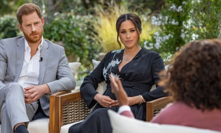 Buckingham Palace breaks silence on Meghan and Harry claims to Oprah | Queen Elizabeth II | The Guardian