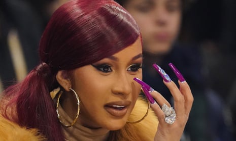 Cardi B attends the 2020 NBA All Star Game at United Center