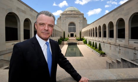Australian War Memorial director Dr Brendan Nelson poses at the memorial in Canberra