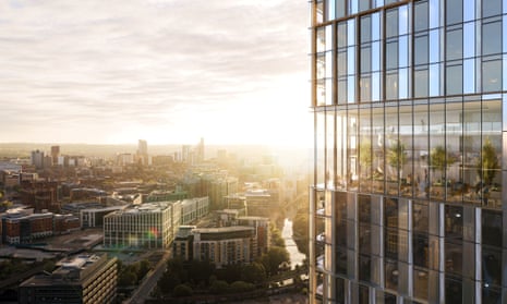 Sunshine on Leeds … an architect’s impression of the view from proposed luxury tower Two Springwell Gardens.