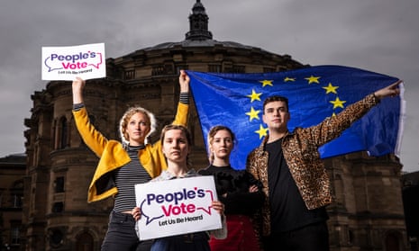 Edinburgh University students campaigning for a second referendum.