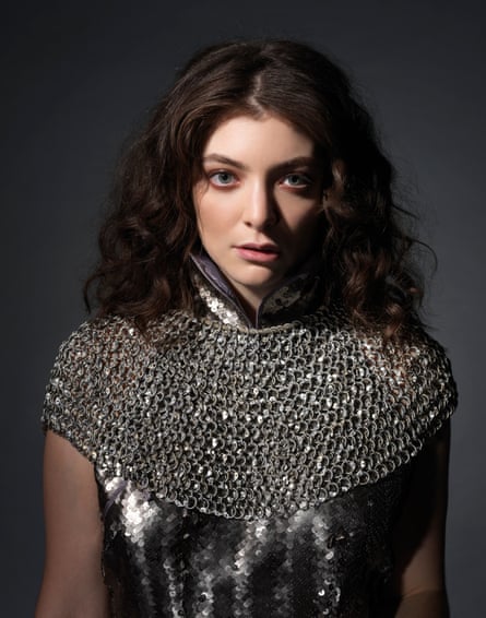 Lorde wearing armour