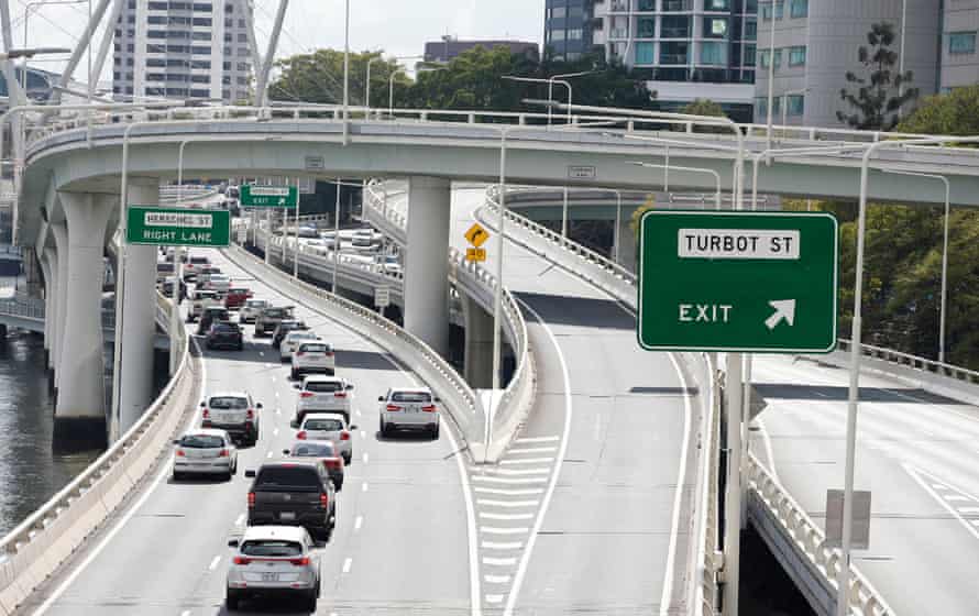 Riverside Expressway is seen in Brisbane.