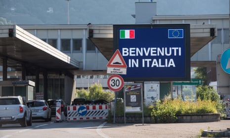 Border crossing between Switzerland and Italy