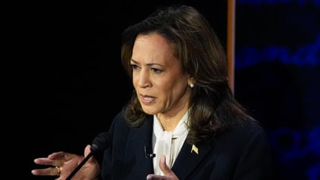 Trump 'should not be telling a woman what to do with her body' says Kamala Harris – video