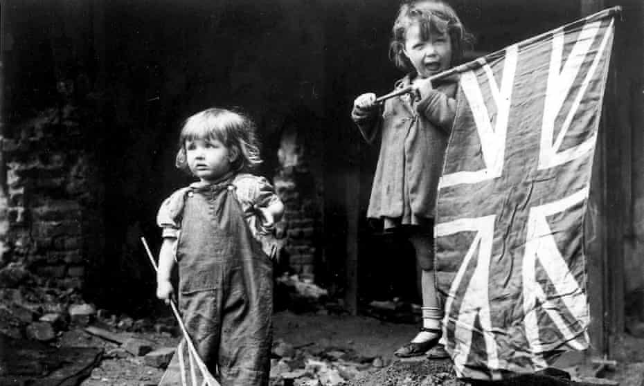 Young children celebrating VE Day in 1945.