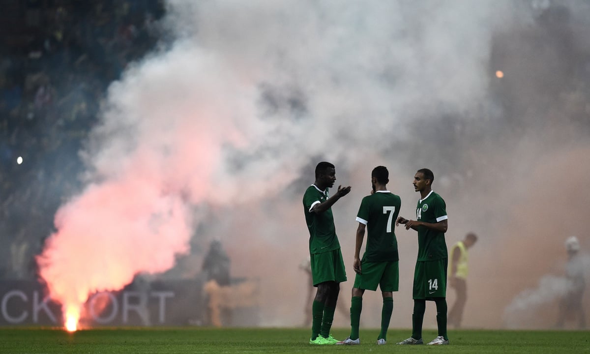 World Cup 2018 Malaysia V Saudi Arabia Abandoned Due To Crowd Trouble World Cup 2018 The Guardian