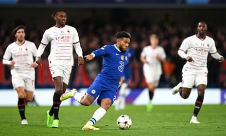 Reece James leaves Milan players trailing behind him in Chelsea’s commanding 3-0 Champions League win. 
