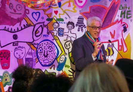 The Rev Steve Chalke speaking at Camila Batmanghelidjh’s wake.