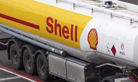 a shell oil tanker truck