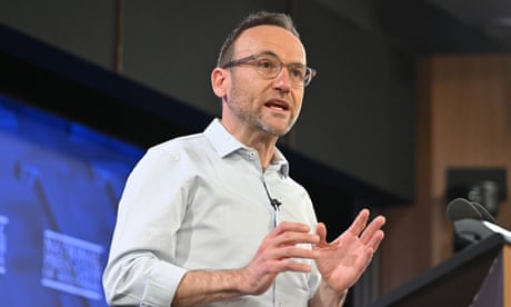 Adam Bandt speaking at the National Press Club