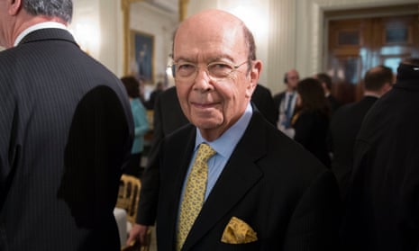 Wilbur Ross arrives for a meeting with Trump at the White House in Washington DC on 23 February 2017.