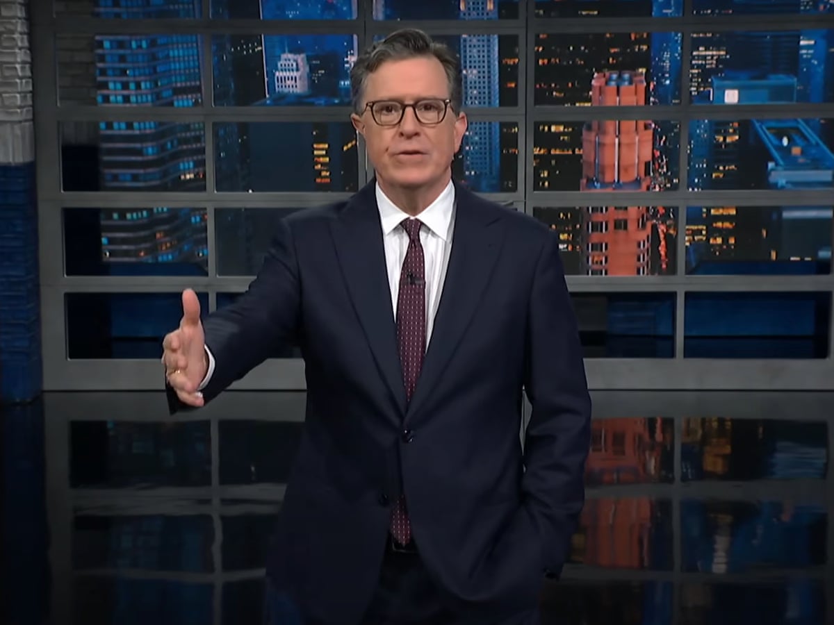 Stephen Colbert on Trump's Scotland trip: 'A grift for the whole family' | Late-night TV roundup | The Guardian