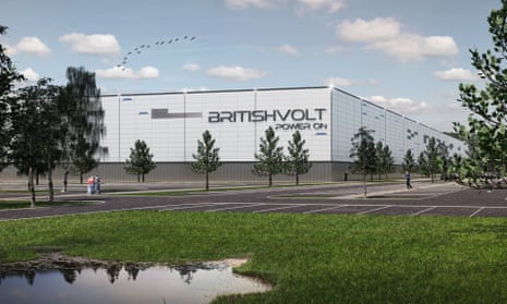 Artist’s impression issued by Britishvolt of its first full-scale UK battery gigafactory in Blyth, Northumberland
