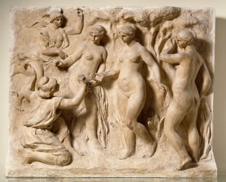 plaster sculpture of nude figures